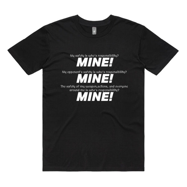 Safety Mantra Tee (white text) Thumbnail